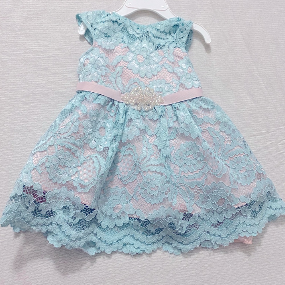Rare Editions mint 2 piece set Dress 3-6M